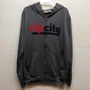 Vintage Hardwood Classics Blazers Rip City Gray Hoodie Men's M Tall Portland NBA
